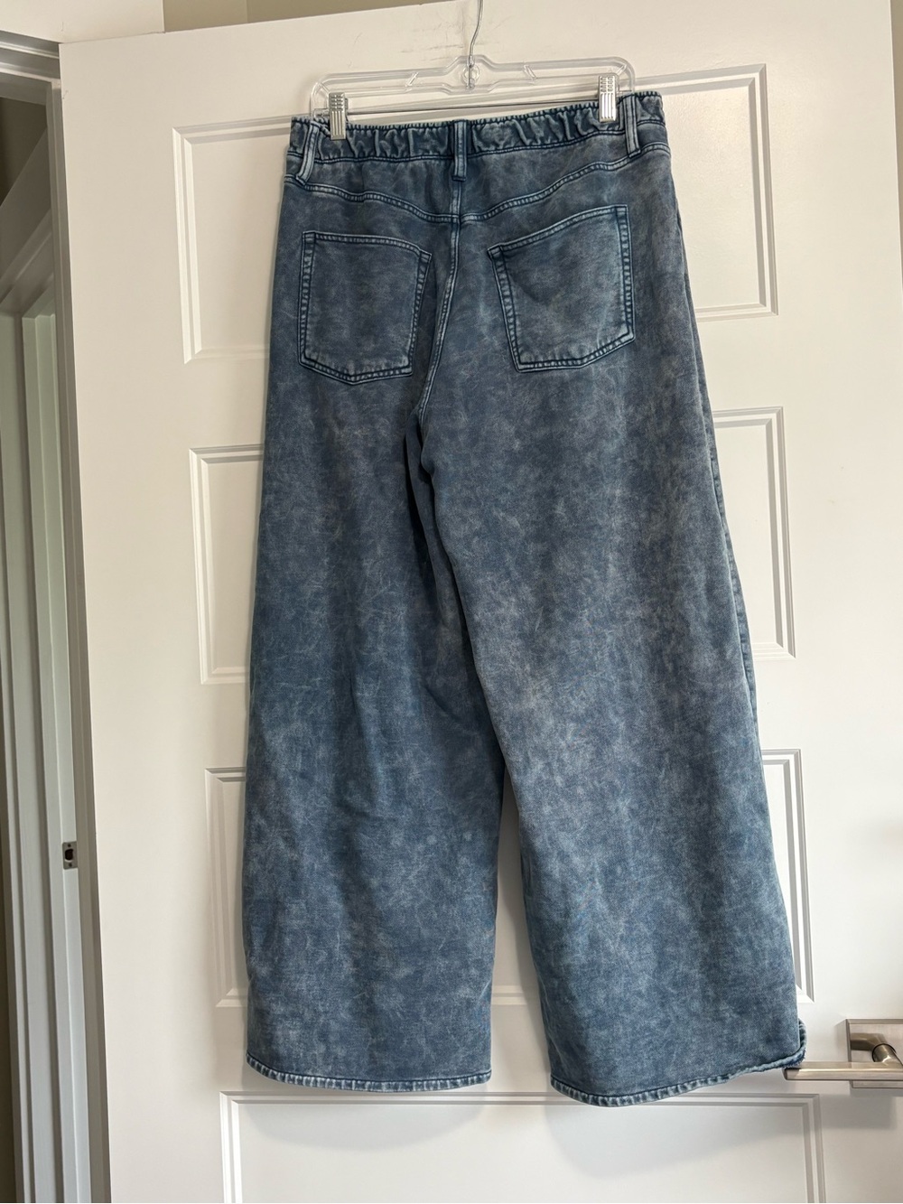 GAP Heavyweight Easy Baggy Sweatpant Jeans Sz Large Corn flower Blue - Picture 10 of 15